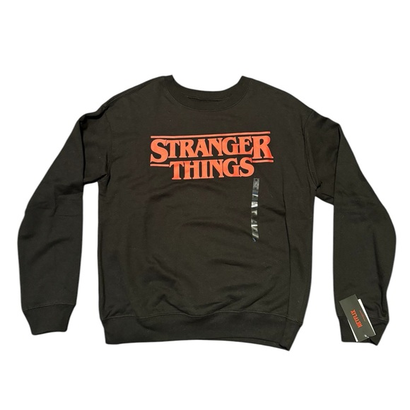 Netflix Stranger Things Logo Graphic Sweatshirt Crewneck Official Merchandise - Picture 1 of 8